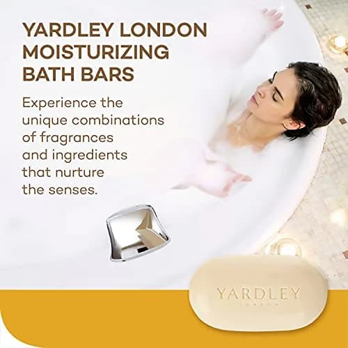 Yardley Lemon Verbena Moisturizing Bath Bar 4oz Pack of 3 | Natural Shea & Citrus Oil thumbnail 4