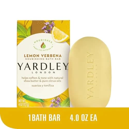 Yardley Lemon Verbena Moisturizing Bath Bar 4oz Pack of 3 | Natural Shea & Citrus Oil thumbnail 2