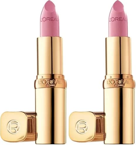 L'Oreal Paris Colour Riche Original Creamy Hydrating Satin Lipstick Tickled Pink (Pack of 2) | 2.6ml (0.13 Fl Oz) thumbnail 1