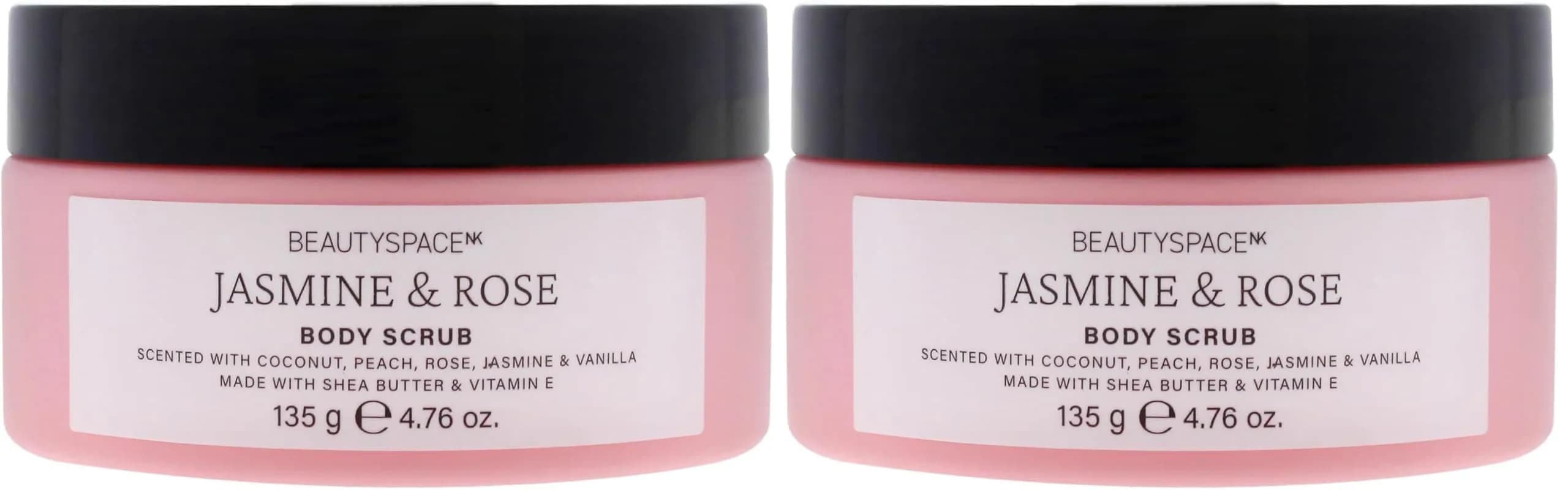 BEAUTYSPACE Jasmine & Rose Exfoliating Body Scrub 4.76 oz | Hydrating, Nourishing, Gentle Exfoliation for All Skin Types