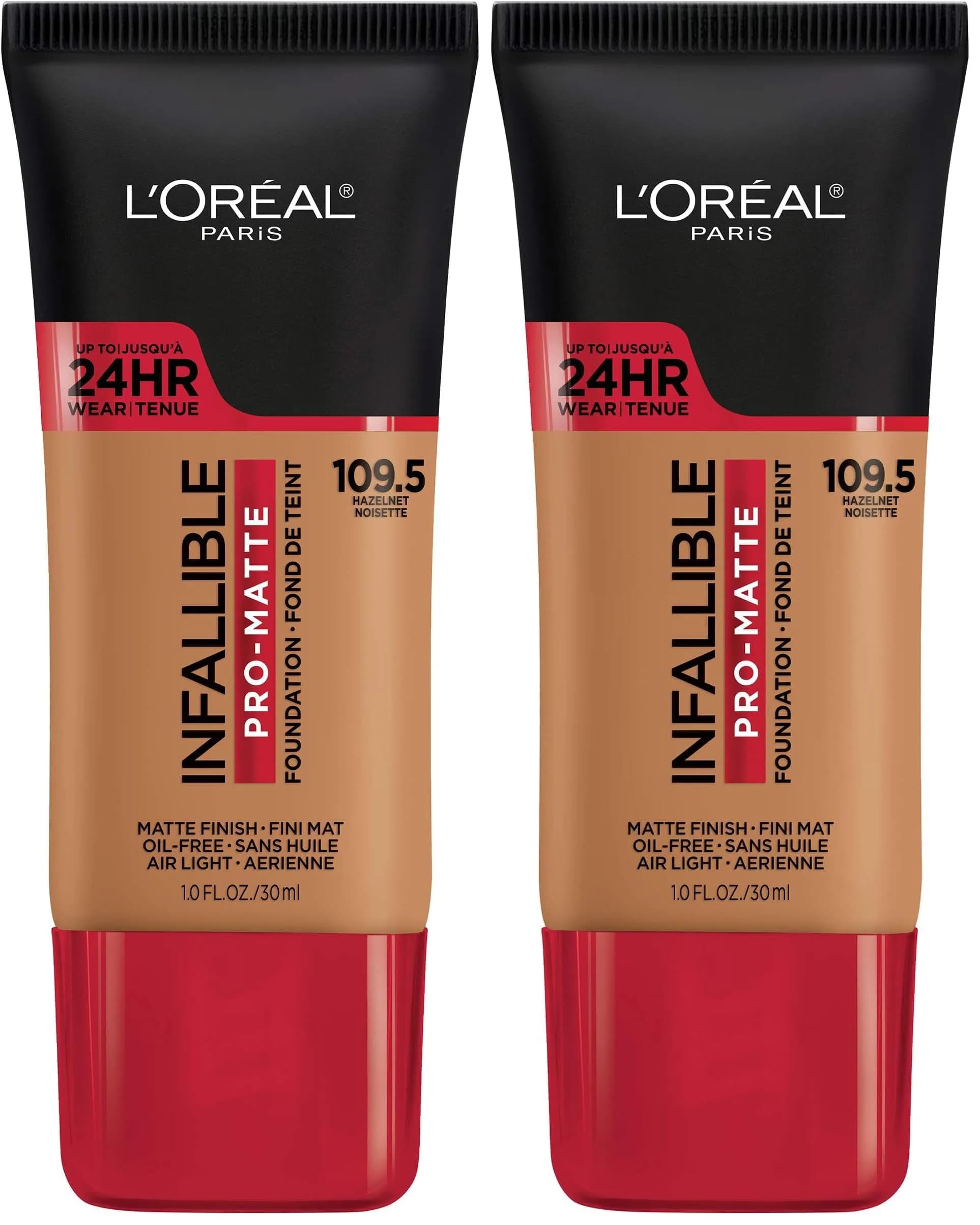 L'Oreal Paris Infallible Pro-Matte Liquid Foundation Ivory Beige 30ml (1 fl oz Pack of 2) | Longwear Demi-Matte Finish