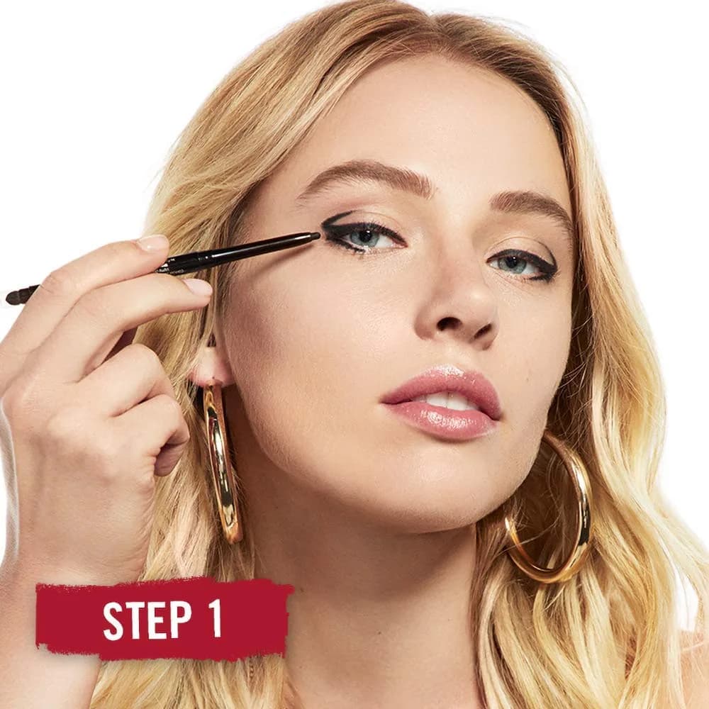 Rimmel London Exaggerate Waterproof Eye Definer Eyeliner Pencil, Blackest Black, 1 Count (Pack of 2) - view 4