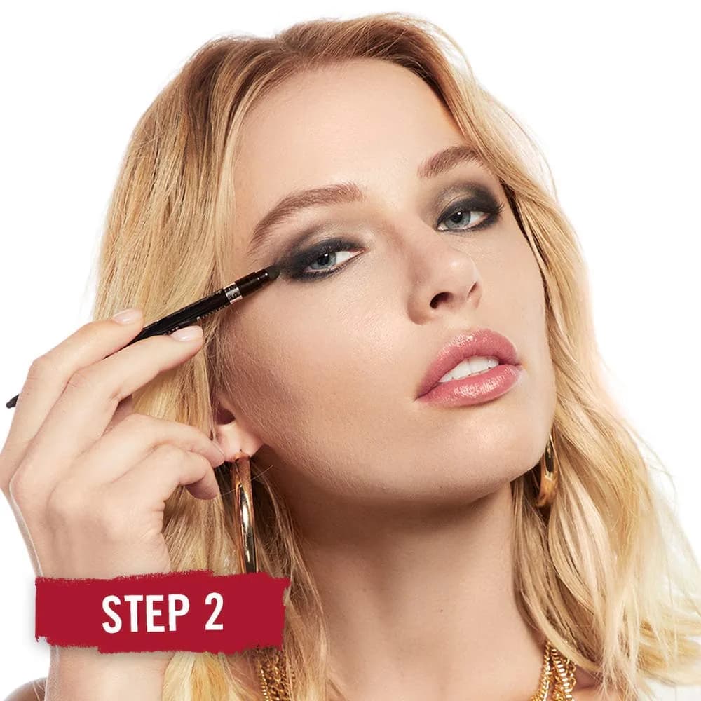 Rimmel London Exaggerate Waterproof Eye Definer Pencil, Blackest Black | 0.36g (0.01oz) Pack of 2 - view 5