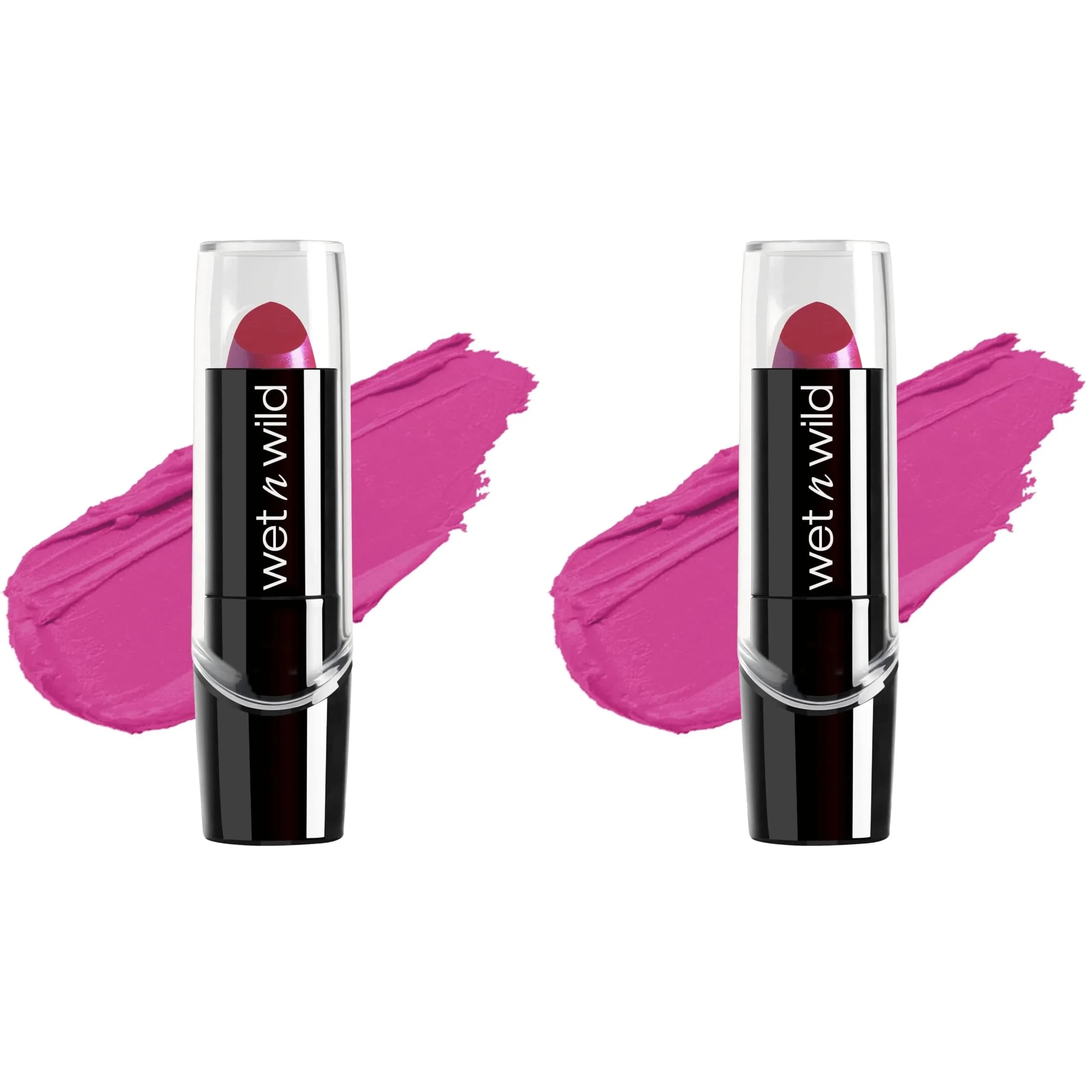 wet n wild Silk Finish Lipstick in Fuchsia with Blue Pearl - Hydrating & Buildable Lip Color — Fuchsia with Blue Pearl