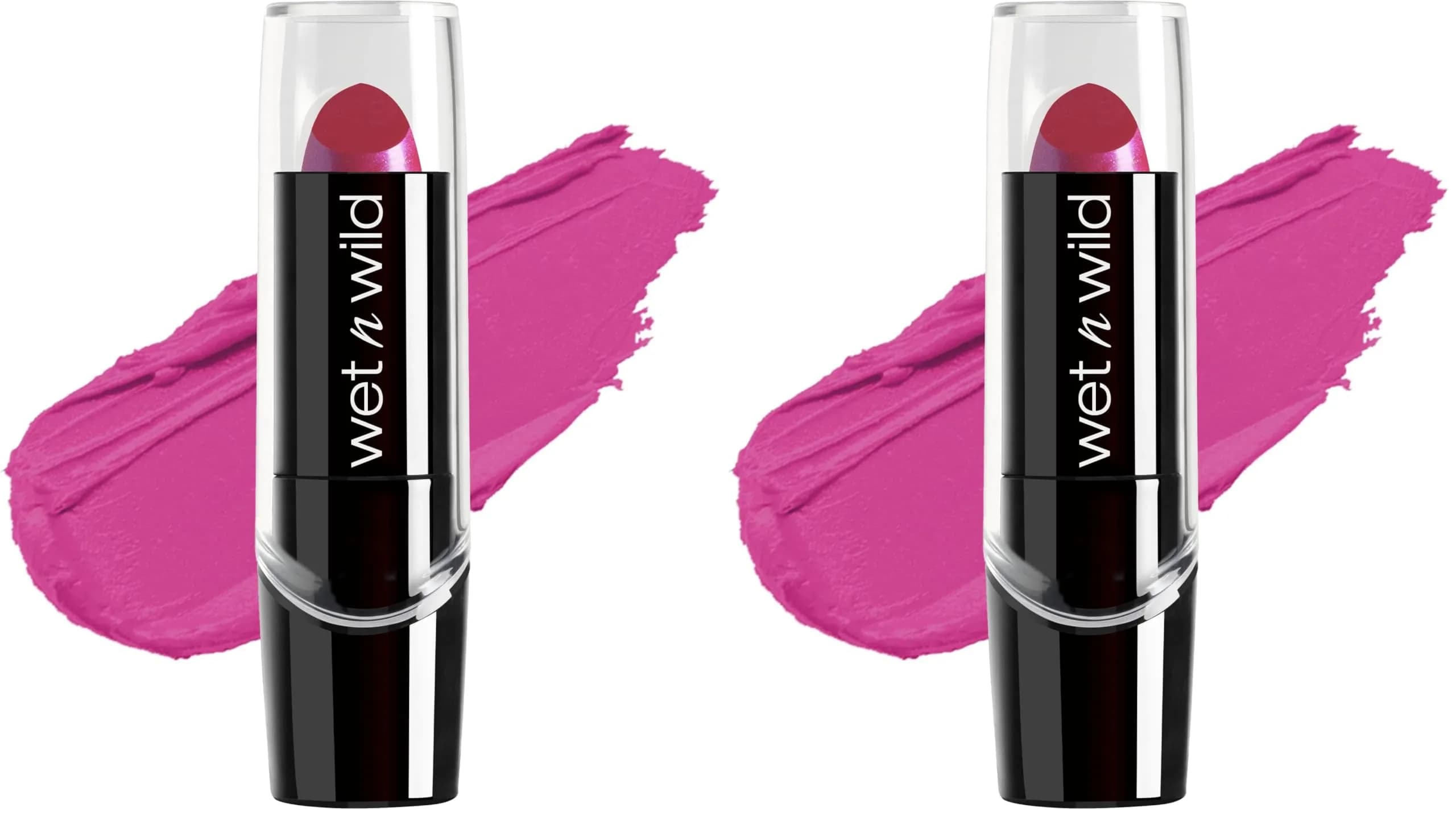 wet n wild Silk Finish Lipstick in Fuchsia with Blue Pearl - Hydrating & Buildable Lip Color - main product image