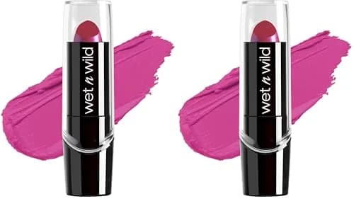 wet n wild Silk Finish Lipstick in Fuchsia with Blue Pearl - Hydrating & Buildable Lip Color thumbnail 1