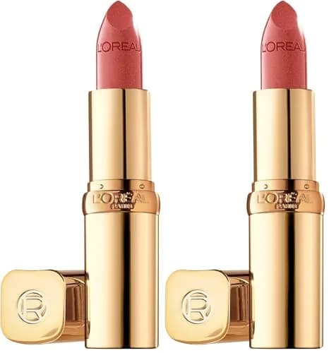 L'Oreal Paris Colour Riche Satin Lipstick Tropical Coral (Pack of 2) | Hydrating Creamy Lip Color thumbnail 1