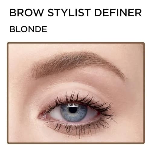 L'Oreal Paris Brow Stylist Definer Waterproof Eyebrow Pencil, Blonde, 0.003 oz (Pack of 2) | Draws Tiny Brow Hairs thumbnail 4