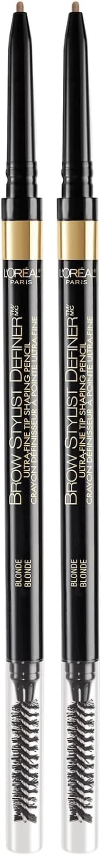 L'Oreal Paris Brow Stylist Definer Waterproof Eyebrow Pencil, Blonde, 0.003 oz (Pack of 2) | Draws Tiny Brow Hairs - main product image