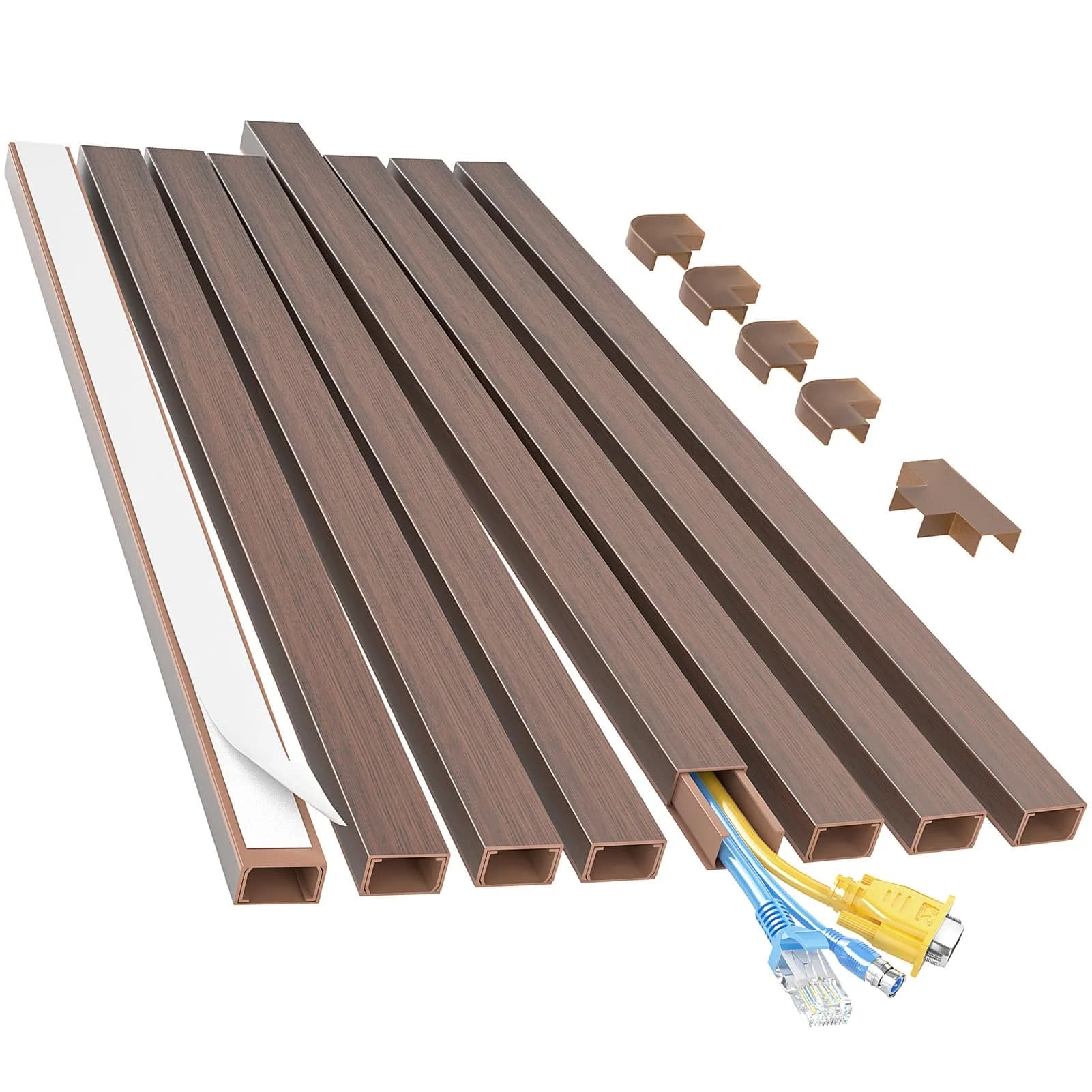 Yecaye Cherry Cord Hider Kit 3.6m (113in) | Conceals 2 Small Wires for Home & Office - main product image