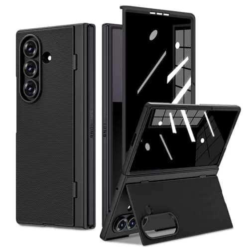 Ruky Black Case for Samsung Galaxy Z Fold 7 with Privacy Screen Protector & Kickstand | Fits 2025 Model thumbnail 1