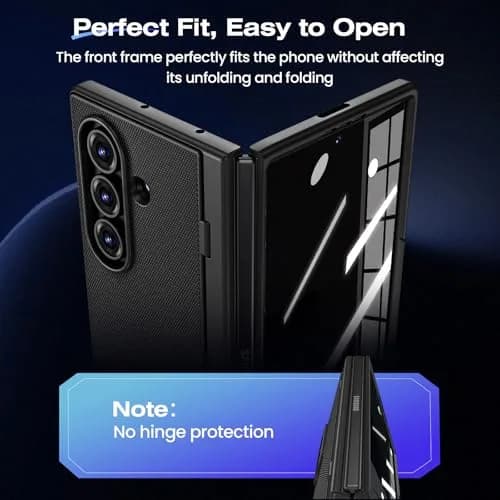 Ruky Black Case for Samsung Galaxy Z Fold 7 with Privacy Screen Protector & Kickstand | Fits 2025 Model thumbnail 6