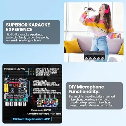 ARRAROWN ZK-TB21Q Bluetooth 5.1 HiFi Audio Amplifier Board 50W*2+100W | Support for DIY Audio Projects thumbnail 5
