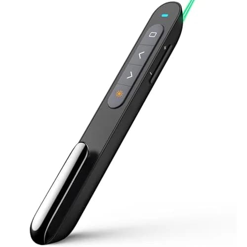 Norwii N76 Bluetooth Presentation Clicker with Green Pointer & USB-C Rechargeable Battery | 328ft Wireless Range thumbnail 1