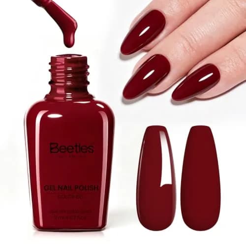 Beetles Gel Polish Ruby Cherry Burgundy Dark Red Gel Nail Polish 9ml (0.3 Fl Oz) | Fall Limited Color, Long-Lasting Glossy Finish thumbnail 1