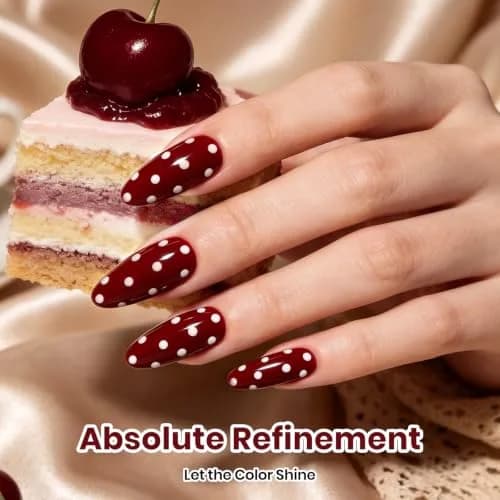 Beetles Gel Polish Ruby Cherry Burgundy Dark Red Gel Nail Polish 9ml (0.3 Fl Oz) | Fall Limited Color, Long-Lasting Glossy Finish thumbnail 3