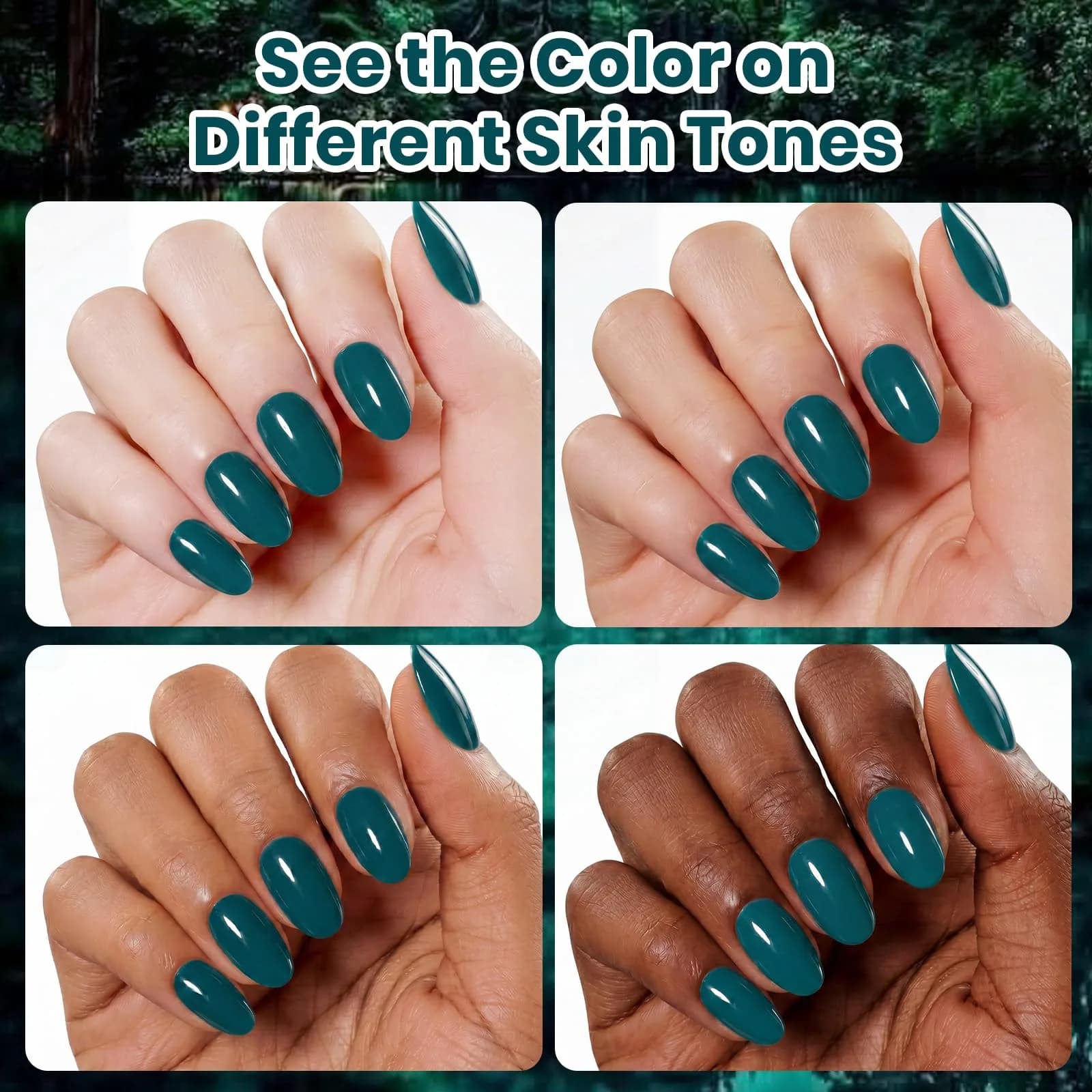 Beetles Dark Teal Gel Polish 9ml (0.3 Fl Oz) | Fall Nails, Long-Lasting Chip-Resistant Gel - view 6