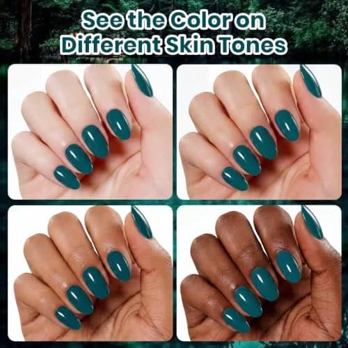Beetles Dark Teal Gel Polish 9ml (0.3 Fl Oz) | Fall Nails, Long-Lasting Chip-Resistant Gel thumbnail 6