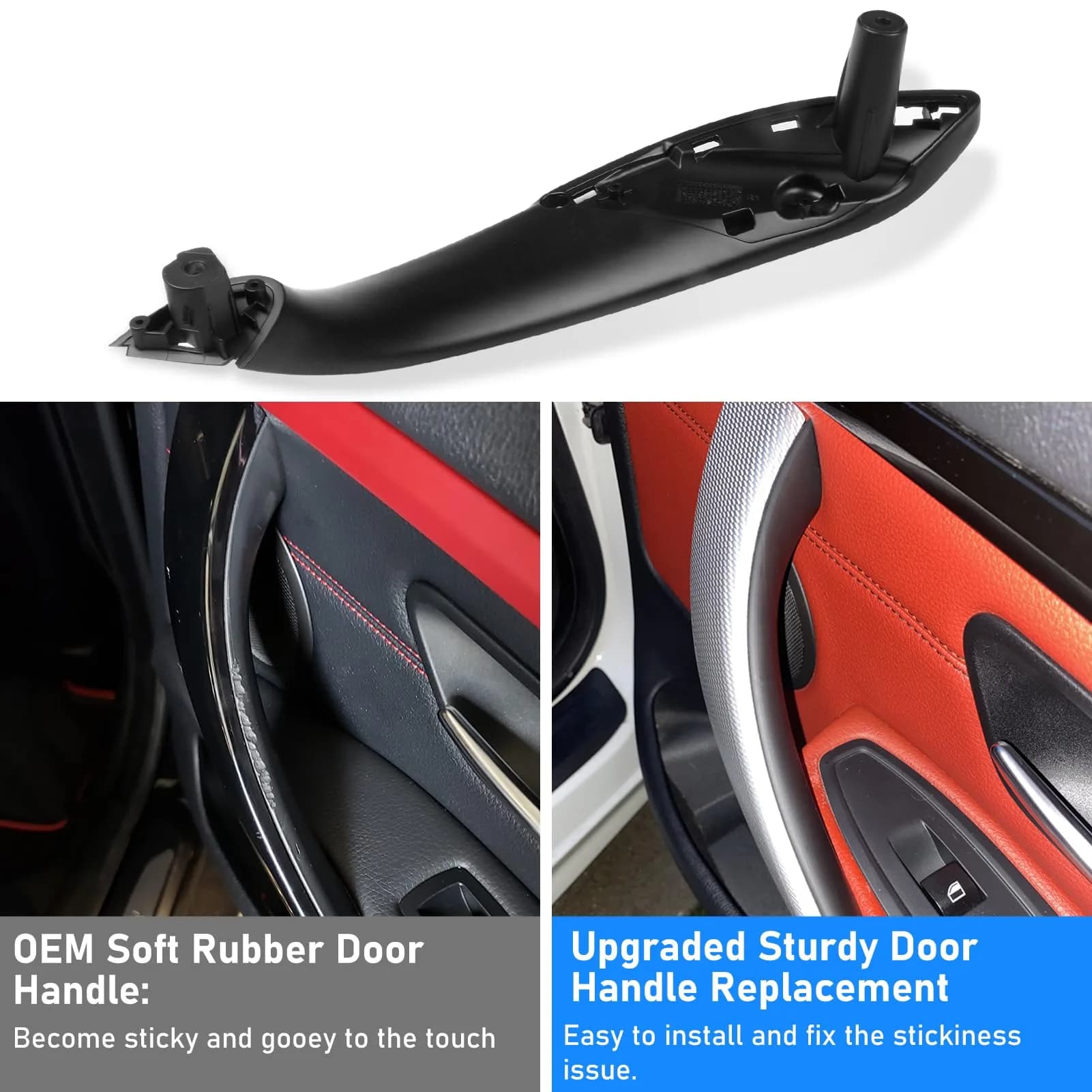 Jaronx Black Left & Right Front Door Handle Set for BMW 3 Series & 4 Series (2 Pieces) - view 3