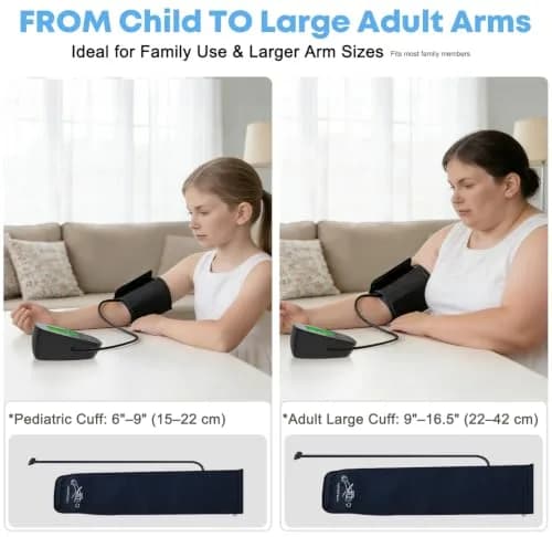 iEarve Pediatric Blood Pressure Monitor with 2 Size Cuffs | Clinically Validated for Home Use thumbnail 4