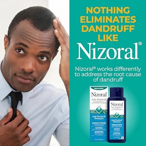 Nizoral Anti-Dandruff Shampoo with 1% Ketoconazole & Peppermint 414ml (14 Fl Oz) | Clinically Proven Scalp Relief thumbnail 4