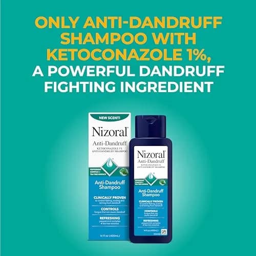 Nizoral Anti-Dandruff Shampoo with 1% Ketoconazole & Peppermint 414ml (14 Fl Oz) | Clinically Proven Scalp Relief thumbnail 2