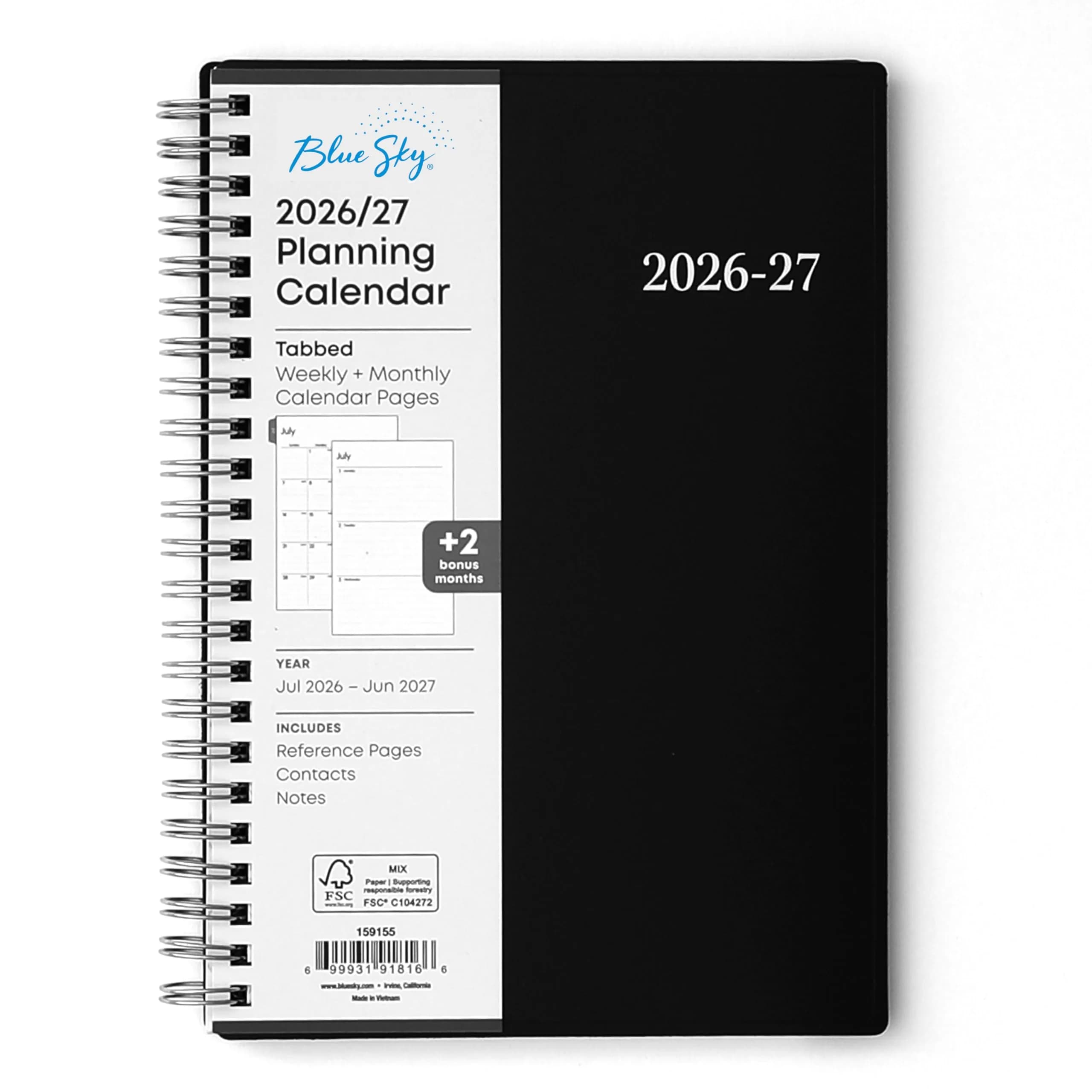 Blue Sky 2026-2027 Weekly & Monthly Academic Planner, 5" x 8" (12.7cm x 20.3cm) | Enterprise Collection