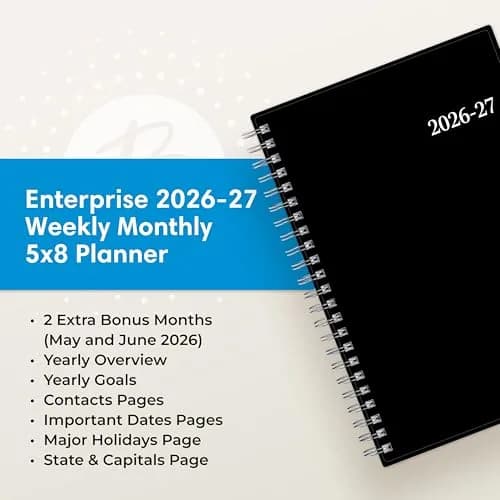 Blue Sky 2026-2027 Weekly & Monthly Academic Planner, 5" x 8" (12.7cm x 20.3cm) | Enterprise Collection thumbnail 9