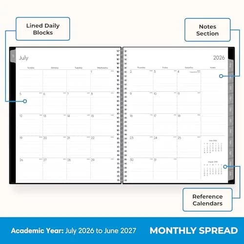 Blue Sky Enterprise Academic Planner 2026-2027 21.6 x 27.9 cm (8.5"x11") | Professional Planning with Laminated Tabs thumbnail 4