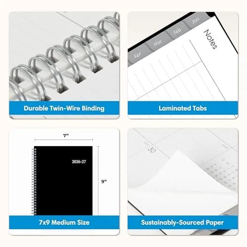 Blue Sky 2026-2027 Weekly & Monthly Academic Planner, 7"x9" (17.8cm x 22.9cm) | Professional Planning for Students & Office Use thumbnail 7
