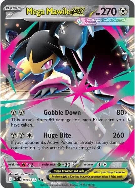 Pokémon Mega Mawile ex 094/132 ME01 | Double Rare Holographic Card (1.2 x 2 x 0.1 inches) thumbnail 2