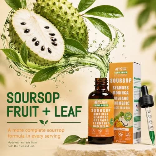 Vyxion Soursop Bitters Liquid Drops 2 Fl Oz Mango | 10-in-1 Herbal Extracts for Overall Wellness thumbnail 3