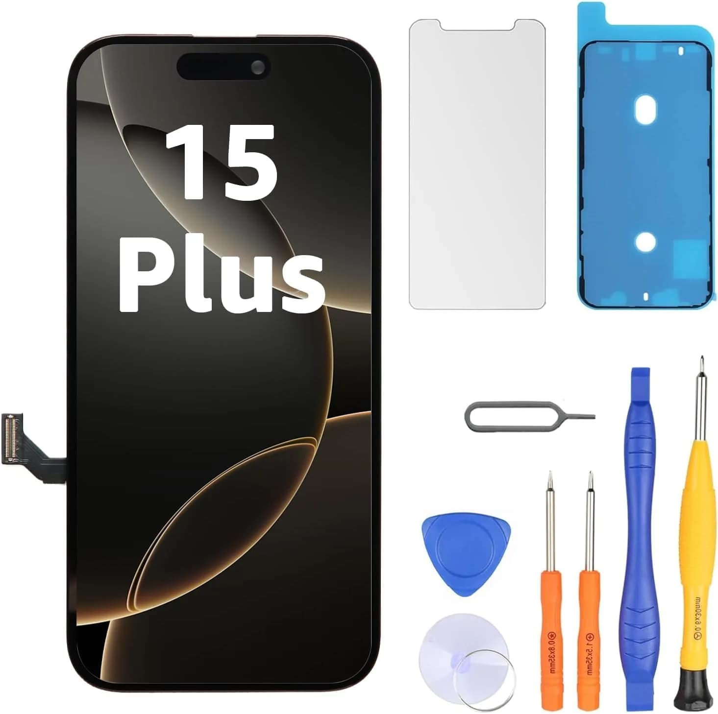 LL TRADER iPhone 15 Plus 6.7" FHD LCD Display Screen Replacement with Repair Kit - main product image