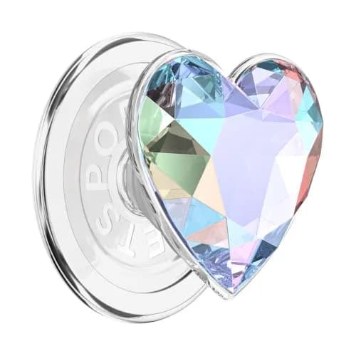 PopSockets Phone Grip for MagSafe Iridescent Dichroic Heart | Secure Magnetic Holder & Stand thumbnail 4