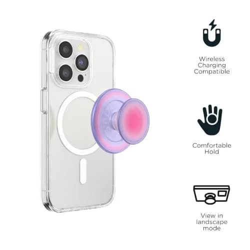 PopSockets Phone Grip for MagSafe | Magnetic Stand & Grip, Lavender, Compatible with iPhone 12+ thumbnail 3