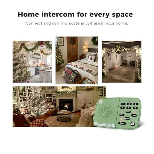 HOSMART UltraSpeak Wireless Intercom System with 4 Stations | Clear Sound & 1300 Ft Range for Home & Business thumbnail 4