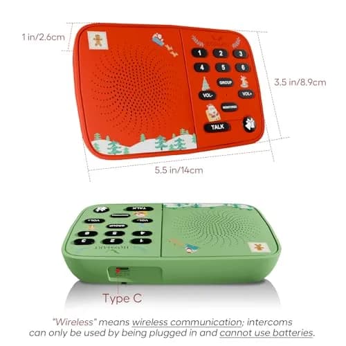 HOSMART UltraSpeak Wireless Intercom System with 4 Stations | Clear Sound & 1300 Ft Range for Home & Business thumbnail 8