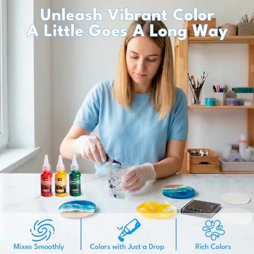 LET'S RESIN 8-Color Resin Pigment Paste Set 3.92ml (Pack of 8) | Concentrated Epoxy Dye for Translucent to Opaque Effects thumbnail 4