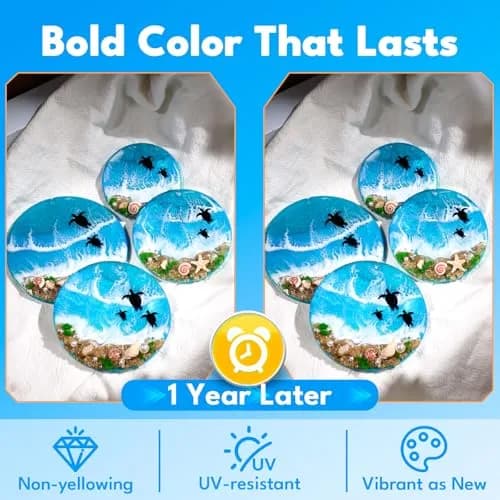 LET'S RESIN 8-Color Resin Pigment Paste Set 3.92ml (Pack of 8) | Concentrated Epoxy Dye for Translucent to Opaque Effects thumbnail 5