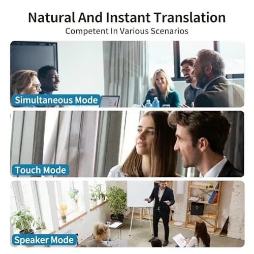 BeskooHome Two Way Language Translator Earbuds White | 150 Languages Real-time Translation for Travel, Business, Learning thumbnail 4
