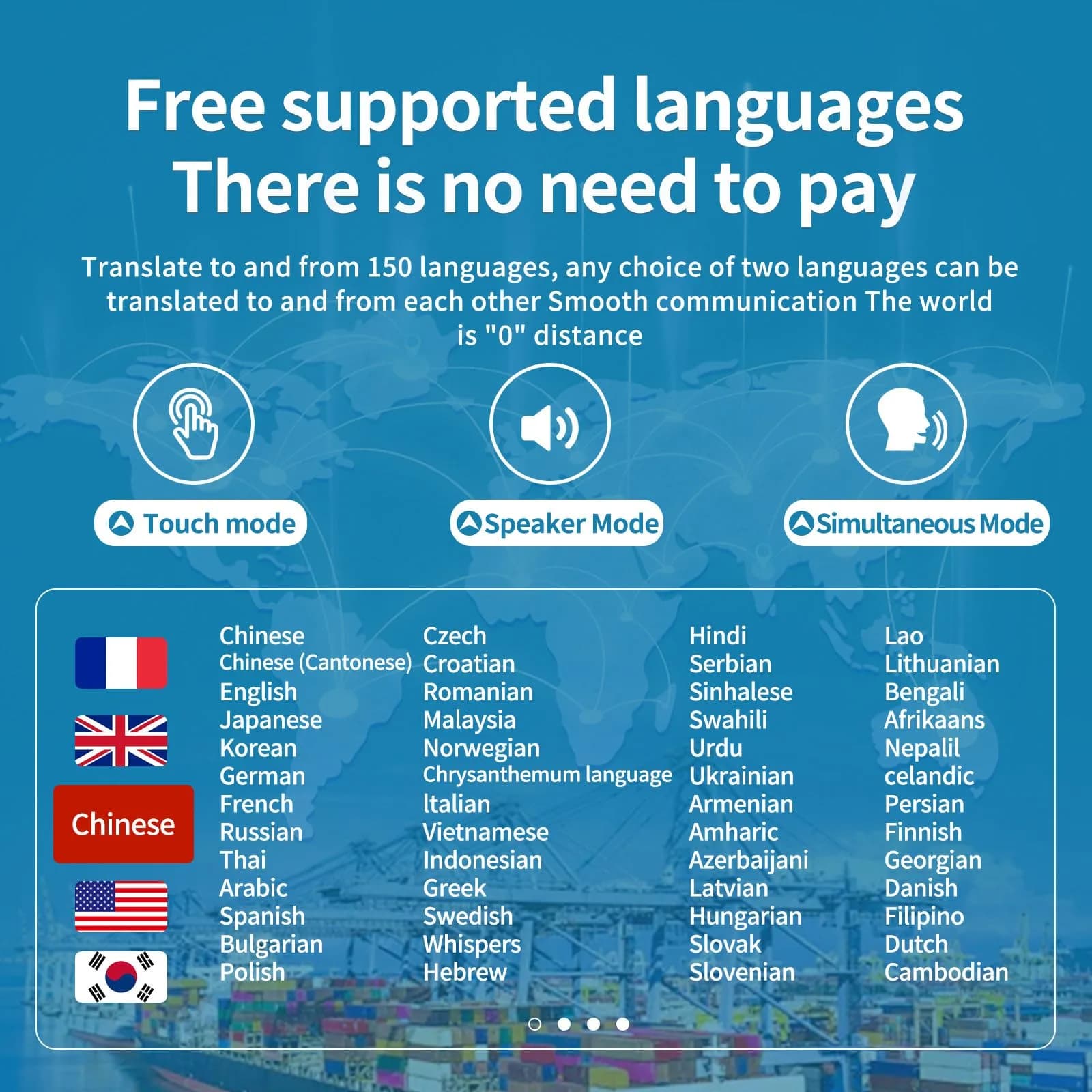 BeskooHome Two Way Language Translator Earbuds White | 150 Languages Real-time Translation for Travel, Business, Learning - view 7