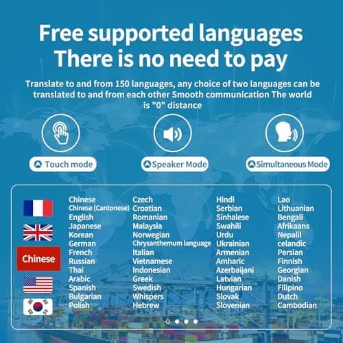 BeskooHome Two Way Language Translator Earbuds White | 150 Languages Real-time Translation for Travel, Business, Learning thumbnail 7