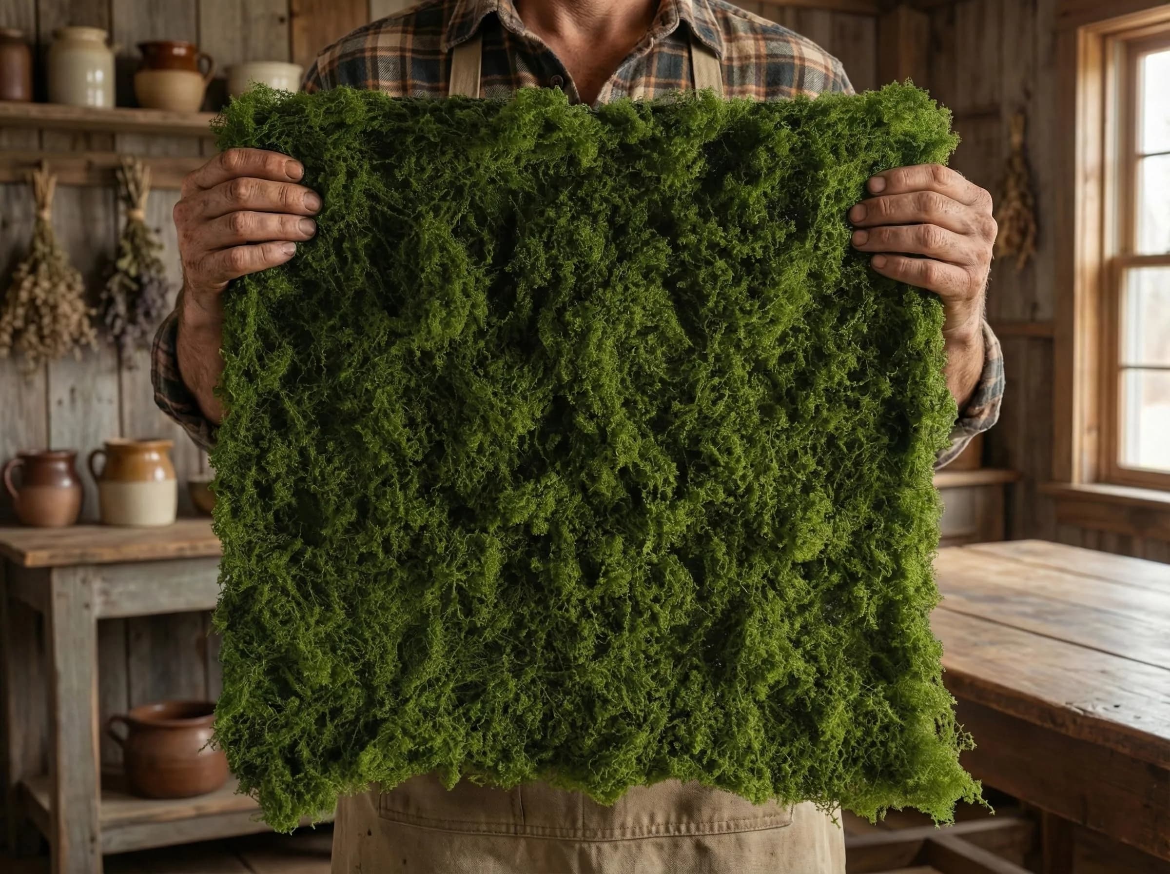 BYHER Artificial Moss Mat 50x50cm (19.7"x19.7") | Realistic Green Crafting Base for Fairy Gardens & Events - view 8