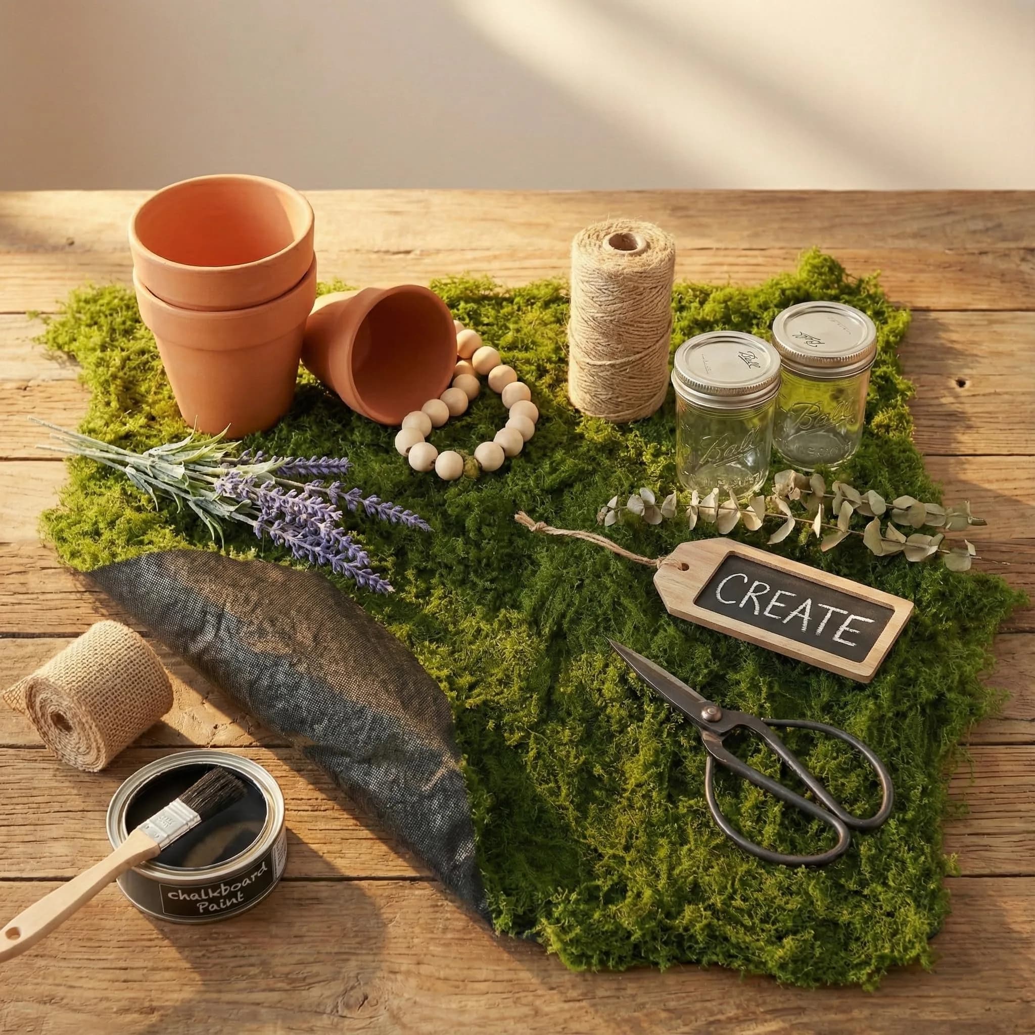 BYHER Artificial Moss Mat 50x50cm (19.7"x19.7") | Realistic Green Crafting Base for Fairy Gardens & Events - view 4