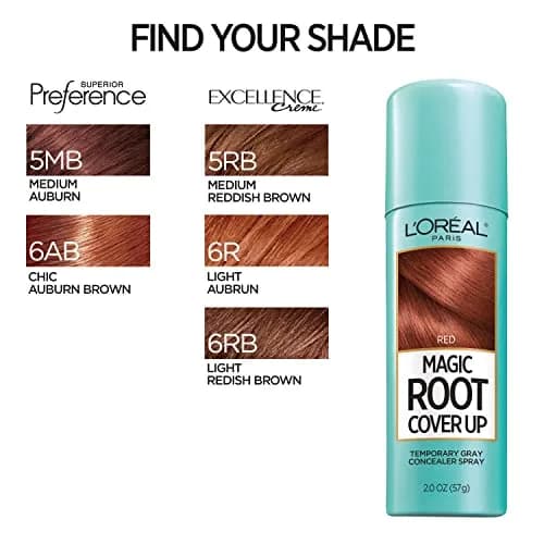 L'Oreal Paris Magic Root Cover Up Gray Hair Spray Red 4 oz (2 x 2 oz) | Ammonia-Free Temporary Root Concealer thumbnail 5