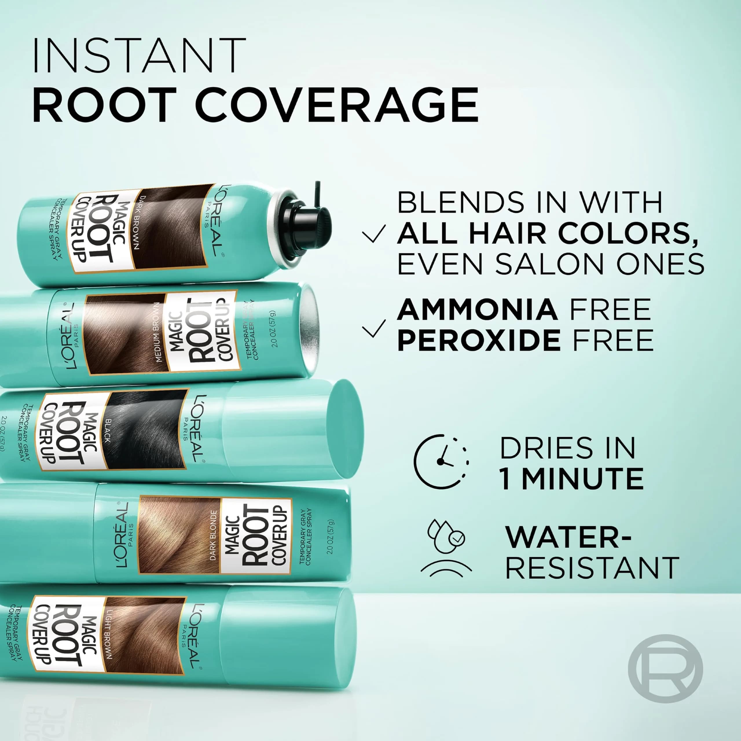L'Oreal Paris Magic Root Cover Up Gray Hair Spray Red 4 oz (2 x 2 oz) | Ammonia-Free Temporary Root Concealer - view 6