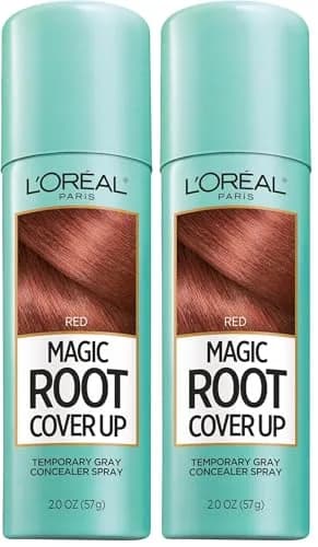 L'Oreal Paris Magic Root Cover Up Gray Hair Spray Red 4 oz (2 x 2 oz) | Ammonia-Free Temporary Root Concealer thumbnail 1