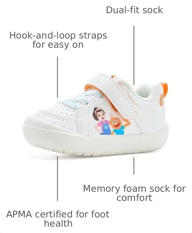 Ms Rachel x SR Where is Herbie Low-White-Width-M-080 Socks | APMA Certified, Memory Foam, Easy Fit (70-120 chars) thumbnail 4