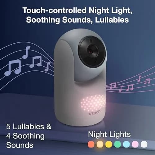 VTech Advanced Max Baby Monitor with 7" IPS Screen & 5000mAh Battery | No WiFi, 360° Pan Tilt Zoom, 2-Way Talk thumbnail 6