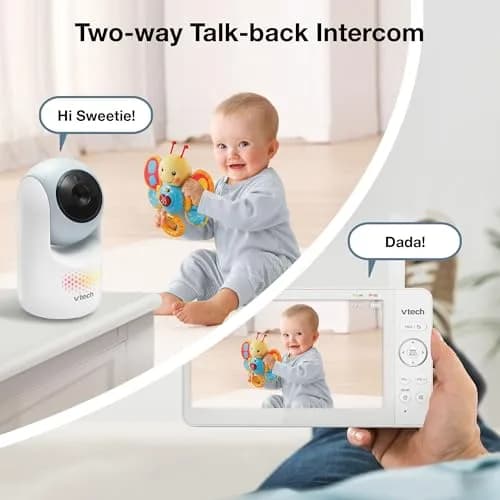 VTech Advanced Max Baby Monitor with 7" IPS Screen & 5000mAh Battery | No WiFi, 360° Pan Tilt Zoom, 2-Way Talk thumbnail 7